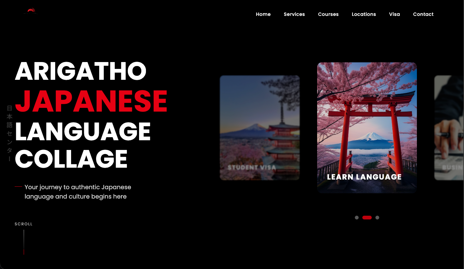 Arigatho Japanese Language College website